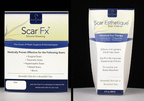 Scar Fx Silicone Sheet 1.5" x 5" and Scar Esthetique Cream Kit