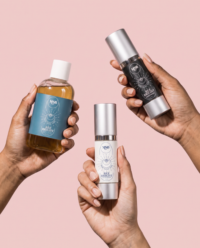 Bee Bright Hops & Honey Cleanser, All Day Serum and Night Mode