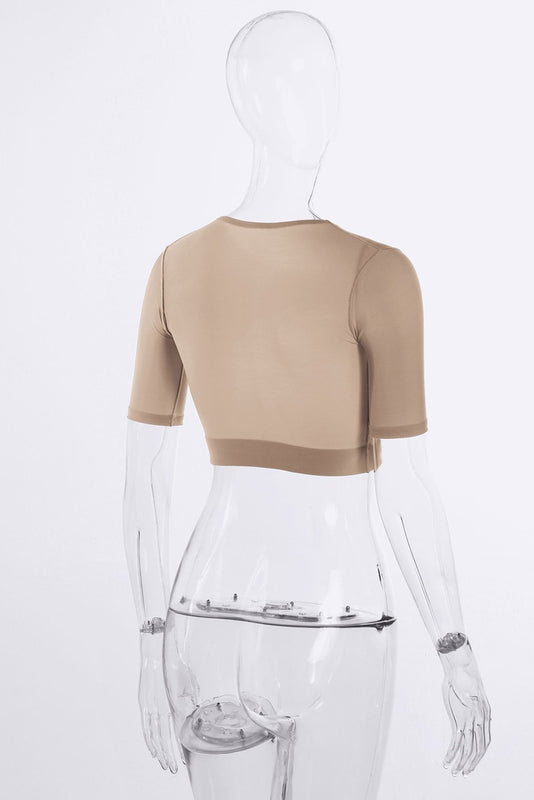 Raineywear WBOS Women's Bolero Open Front Short Sleeves, Fastener at Bottom, alternate view