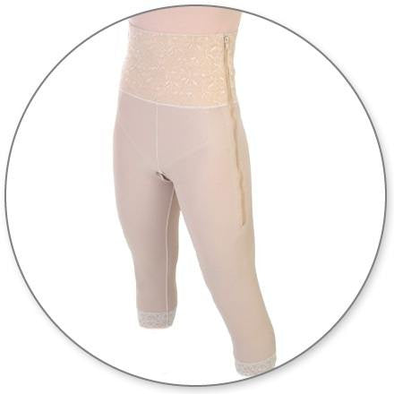 Style 26 - Mid Calf Girdle 6in Waist Open Crotch