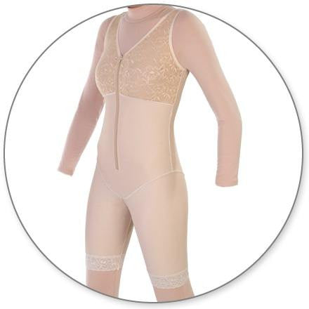 Estilo 27 - Faja moldeadora hasta la mitad del muslo con abertura en la entrepierna de Contour 