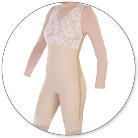 Estilo 27FLZ - Faja moldeadora de muslo medio con cremallera lateral completa de Contour 