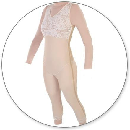 Style 37Z - Brief Body Garment Side Zippers with Suspenders | Compression  Garments (X-Large) Beige