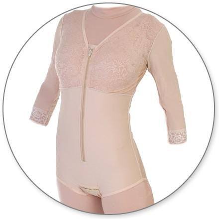 Style 32S Body Shaper Brief Style with Sleeves Closed Crotch