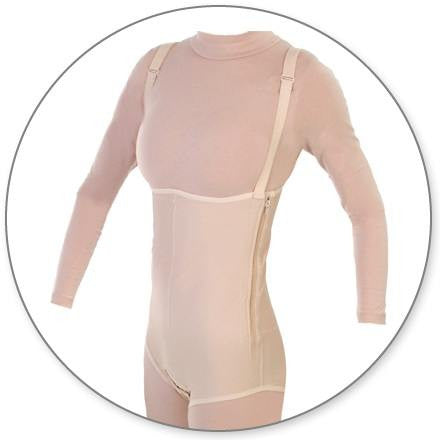 Style 37Z - Brief Body Garment Side Zippers With Suspenders