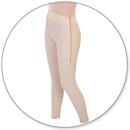Estilo 5 - Faja de tobillo de 4 pulgadas con cintura y entrepierna abierta de Contour