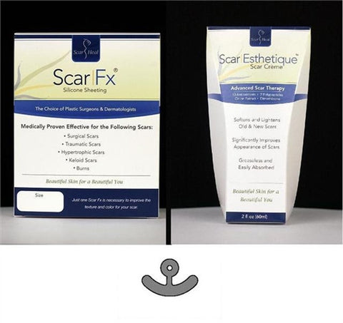 Scar Fx Breast Anchor Pair with 3" Circle and Scar Esthetique Cream Kit
