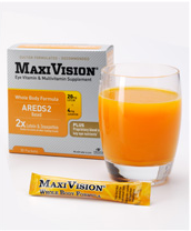 Mezcla de bebida con fórmula ocular MaxiVision
