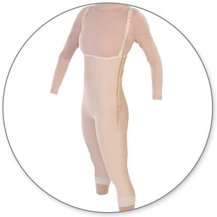 Style 35Z - Mid Calf Body Garment Side Zippers Open Crotch - DirectDermaCare
